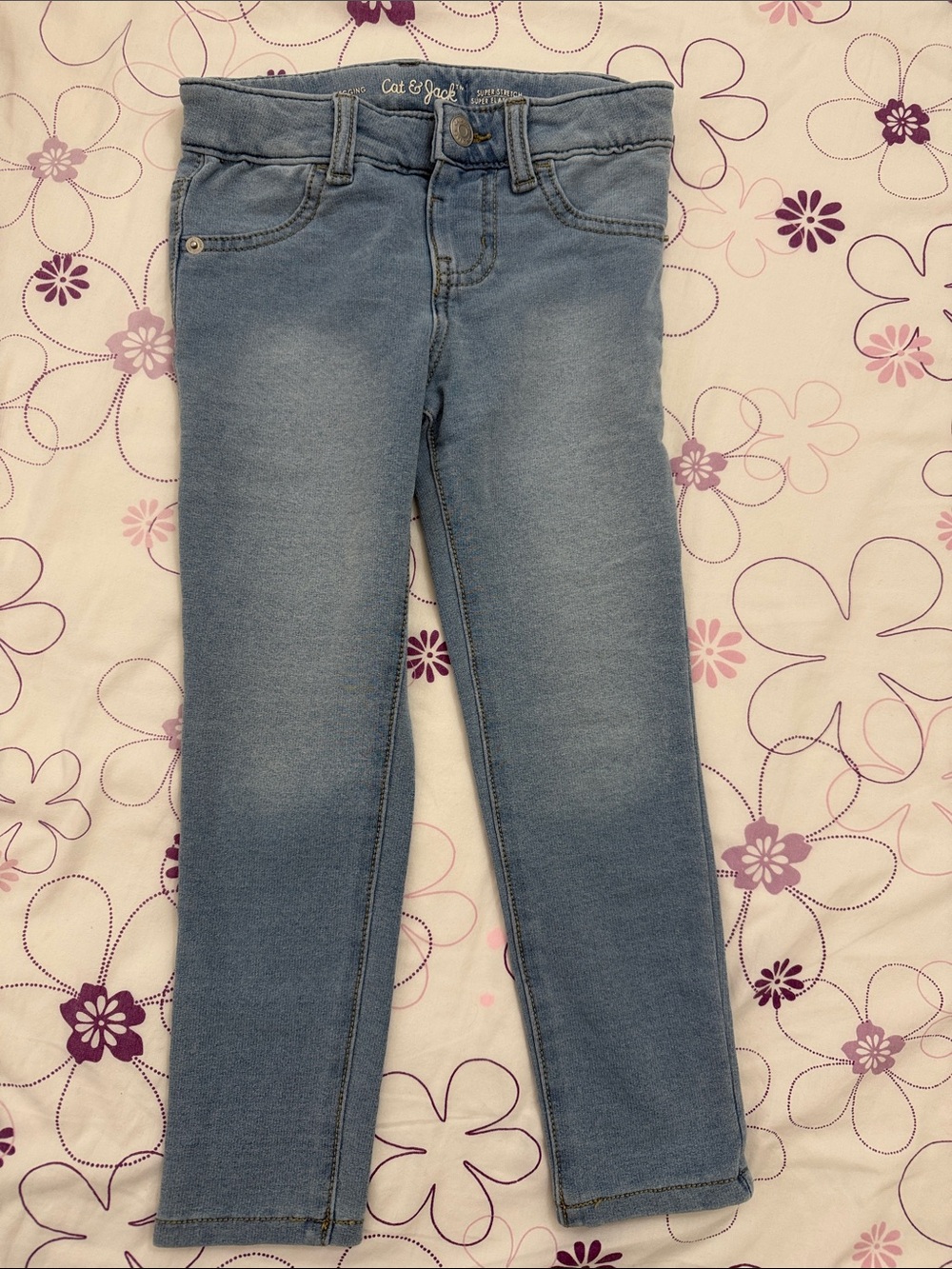 Cat & Jack Light Blue Girls' denim Jeggings